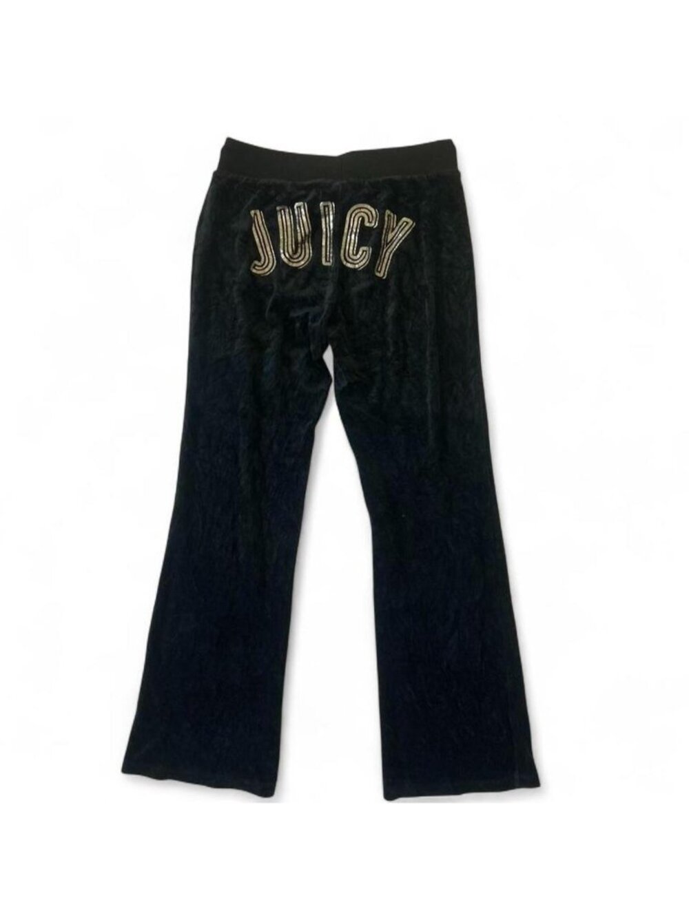 Vintage black juicy couture glittery low rise flare tracksuit pants
